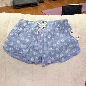 Billabong Light Blue Daisy Print Shorts